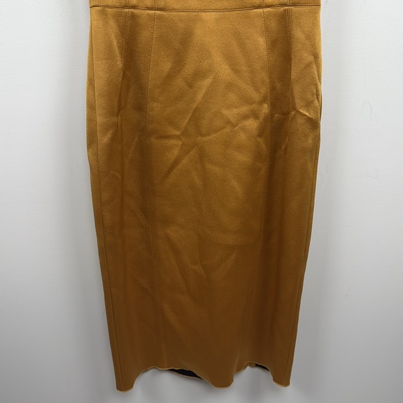 ARTHUR MENDONÇA Elegant Gold Sleeveless sheath Dress 4 - Picture 4 of 9